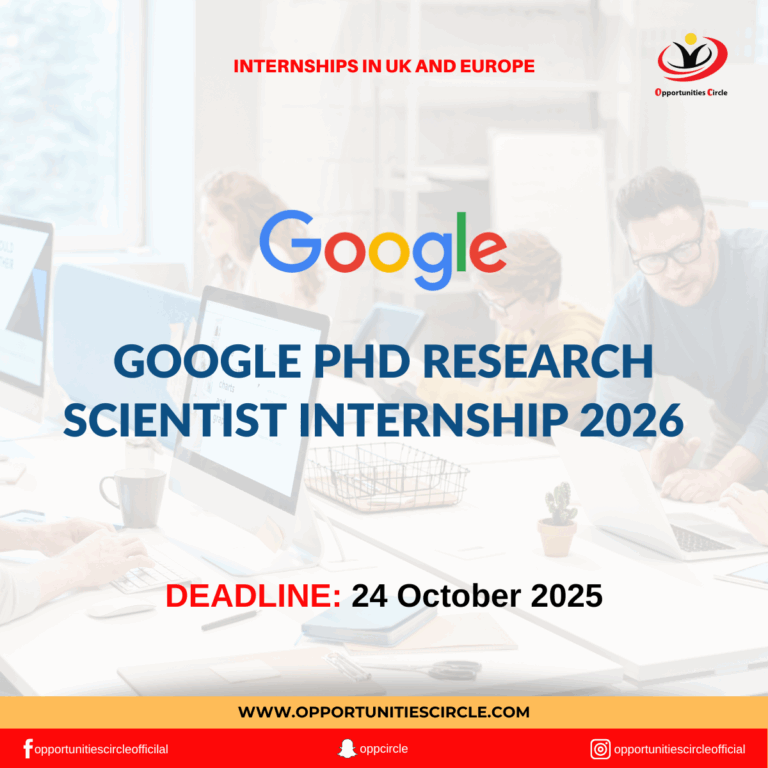 Google PhD Research Scientist Internship 2026