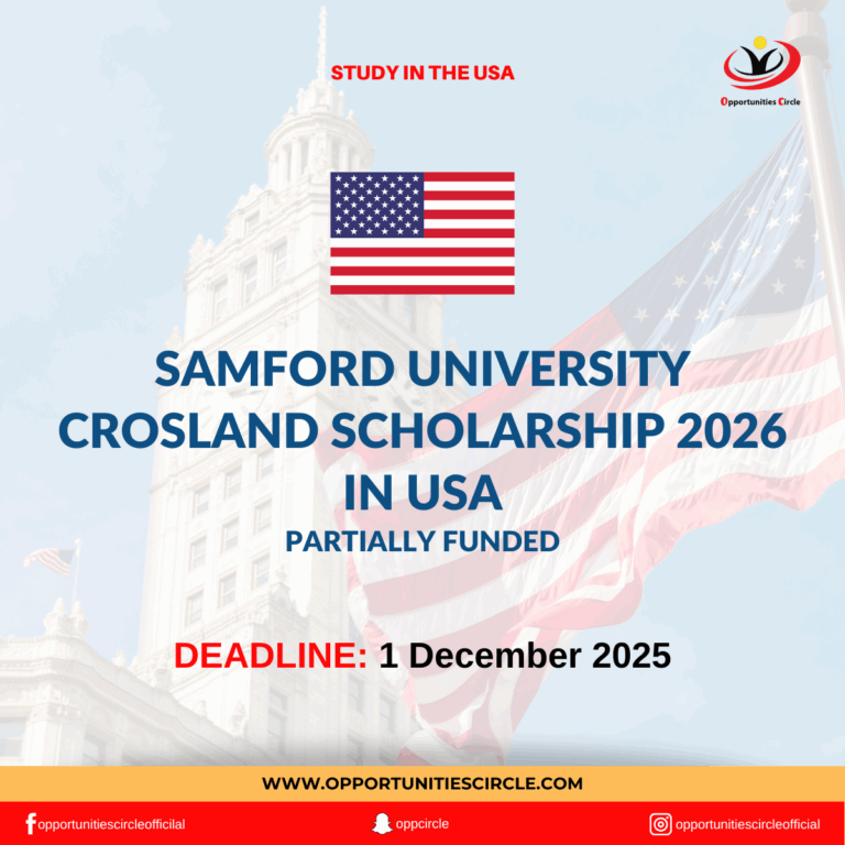 Samford University Crosland Scholarship 2026 in USA