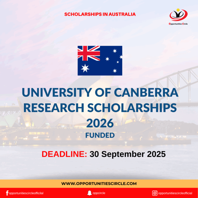 University of Canberra Research Scholarships 2026