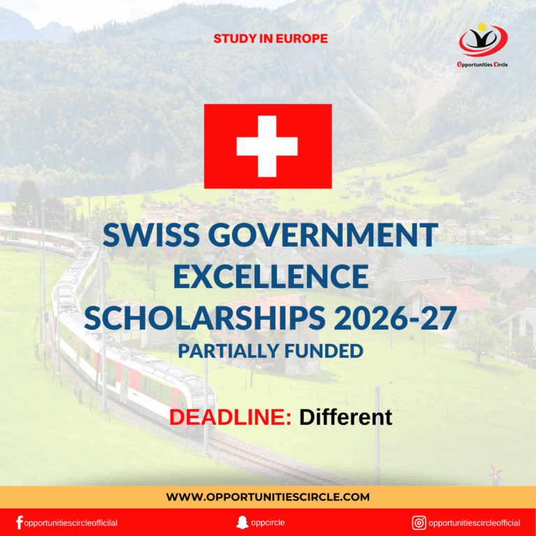Swiss Government Excellence Scholarships 2026-27
