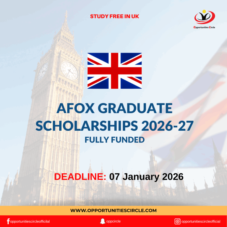 AFOx Graduate Scholarships 2026-27