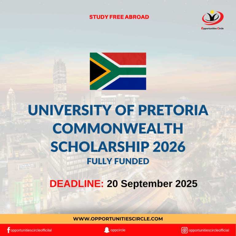 University of Pretoria Commonwealth Scholarship 2026