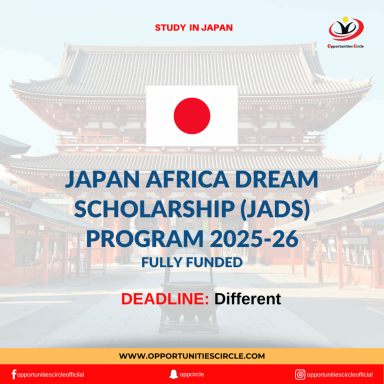 Japan Africa Dream Scholarship (JADS) Program 2025-26