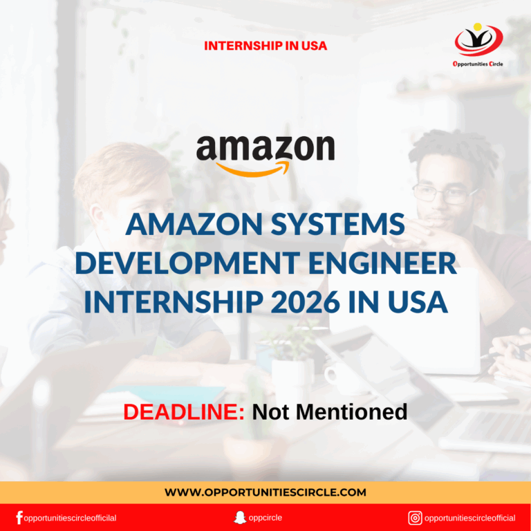Amazon Systems Development Engineer Internship 2026 in USA
