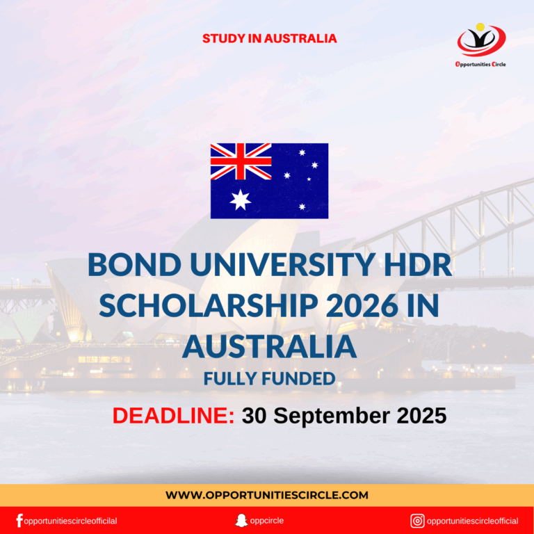 Bond University HDR Scholarship 2026 in Australia