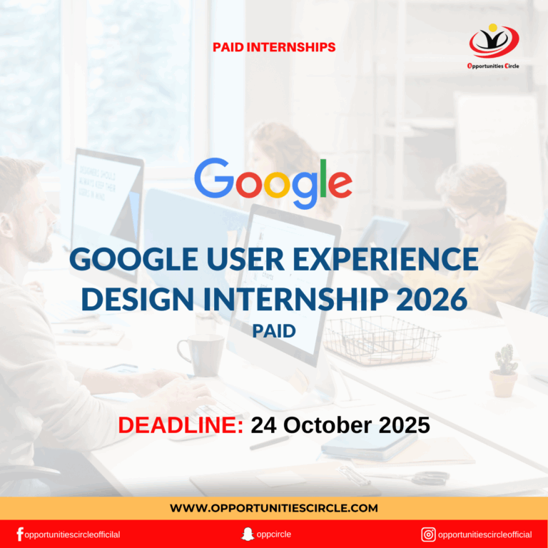 Google User Experience Design Internship 2026