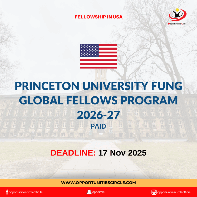Princeton University Fung Global Fellows Program 2026-27