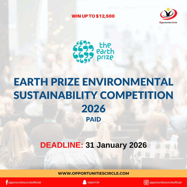 The Earth Prize Environmental Sustainability Competition 2026