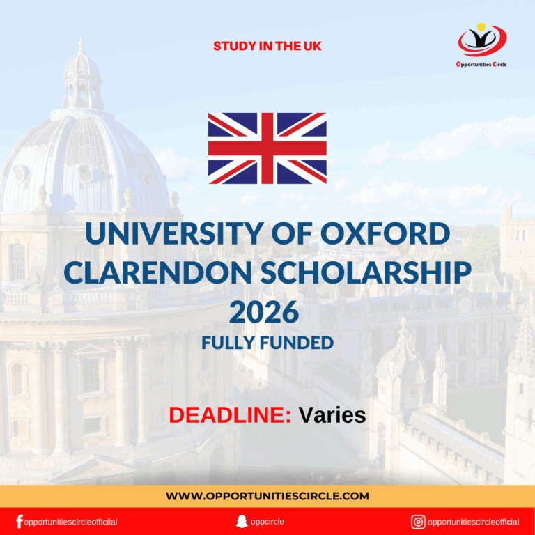 University of Oxford Clarendon Scholarship 2026