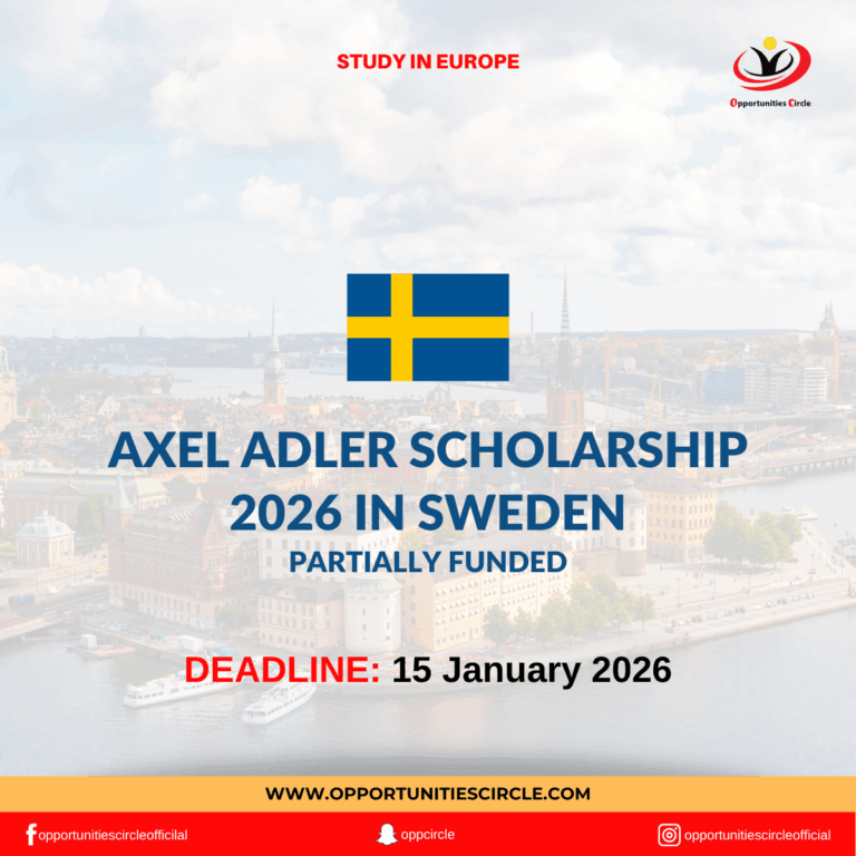 Axel Adler Scholarship 2026 in Sweden