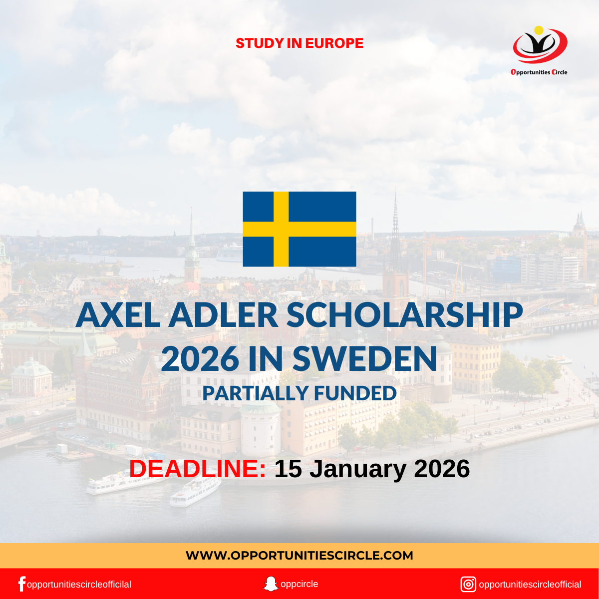 Axel Adler Scholarship 2026 in Sweden | University of Gothenburg -  Opportunities Circle
