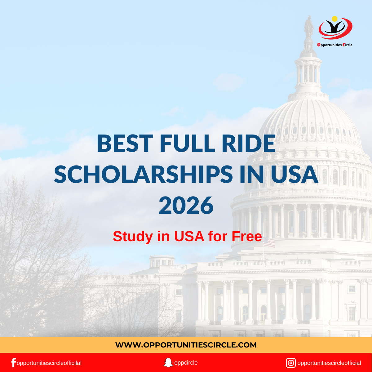 Best Full Ride Scholarships in USA 2026 - Opportunities Circle