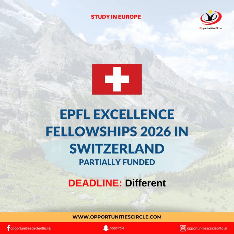 EPFL Excellence Fellowships 2026 in Switzerland