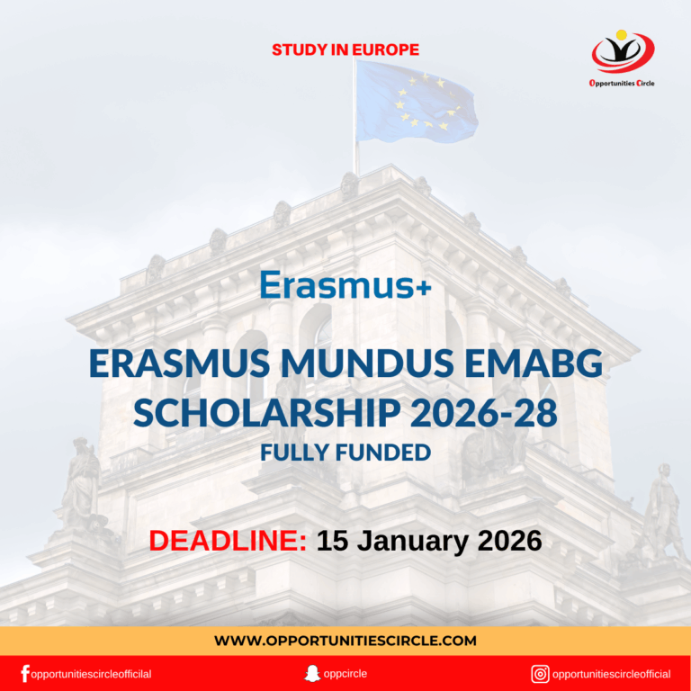 Erasmus Mundus EMABG Scholarship 2026-28 | Fully Funded - Opportunities  Circle