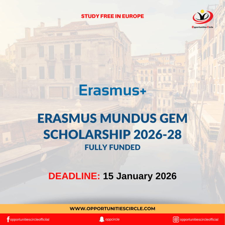 Erasmus Mundus GEM Scholarship 2026-28