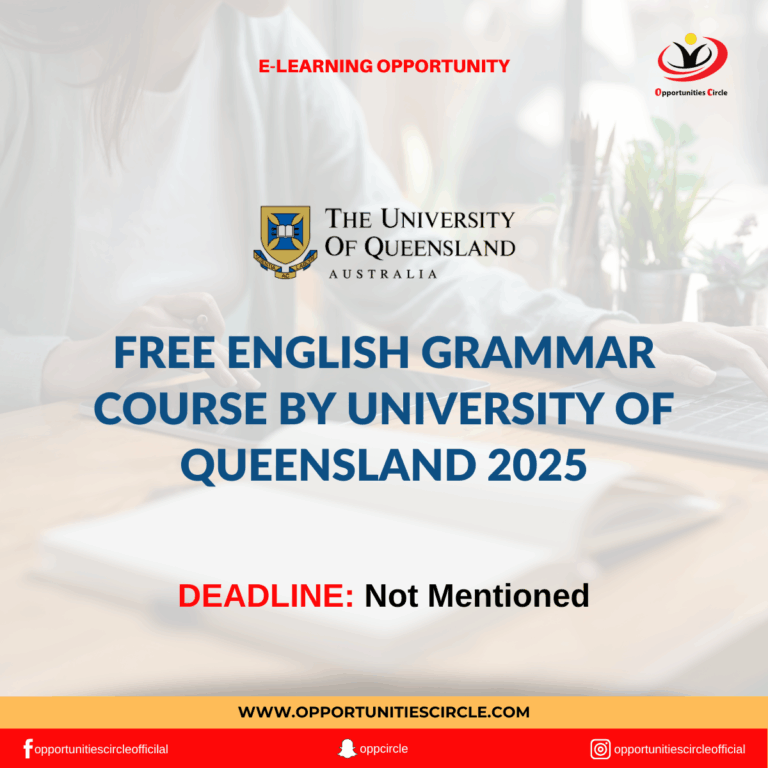 Free English Grammar Course by University of Queensland 2025 -  Opportunities Circle