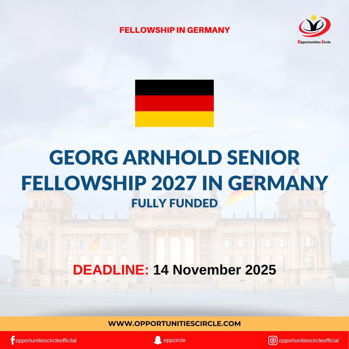 Georg Arnhold Senior Fellowship 2027 in Germany | Fully Funded - Opportunities Circle