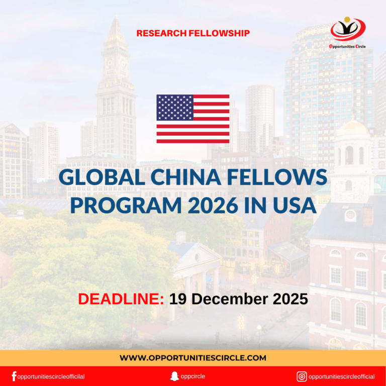Global China Fellows Program 2026 in USA