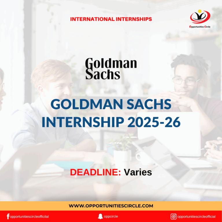 Goldman Sachs Internship 2025-26