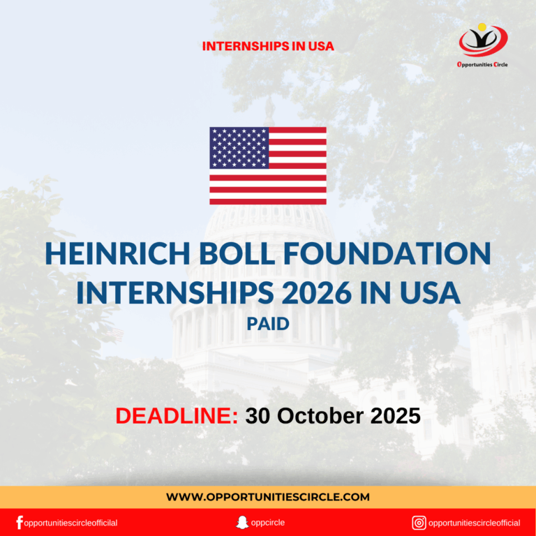 Heinrich Boll Foundation Internships 2026 in USA