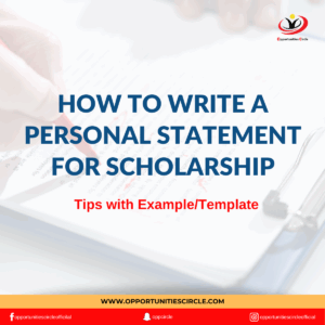 How to Write a Personal Statement for Scholarship