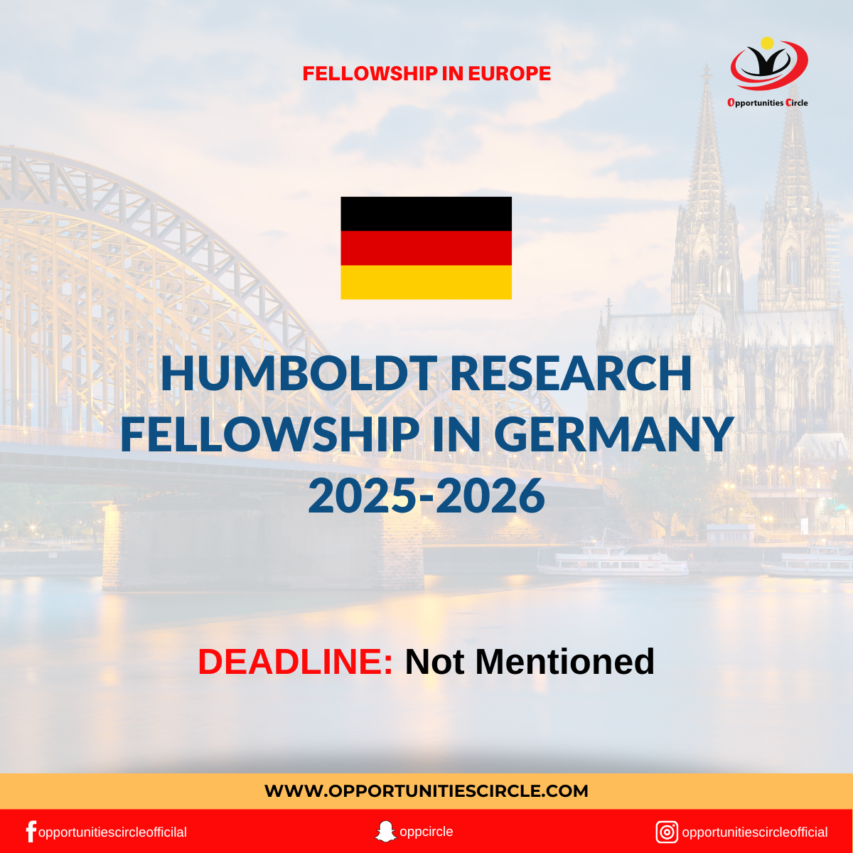 Humboldt Research Fellowship in Germany 2025-2026 | Fully Funded - Opportunities Circle