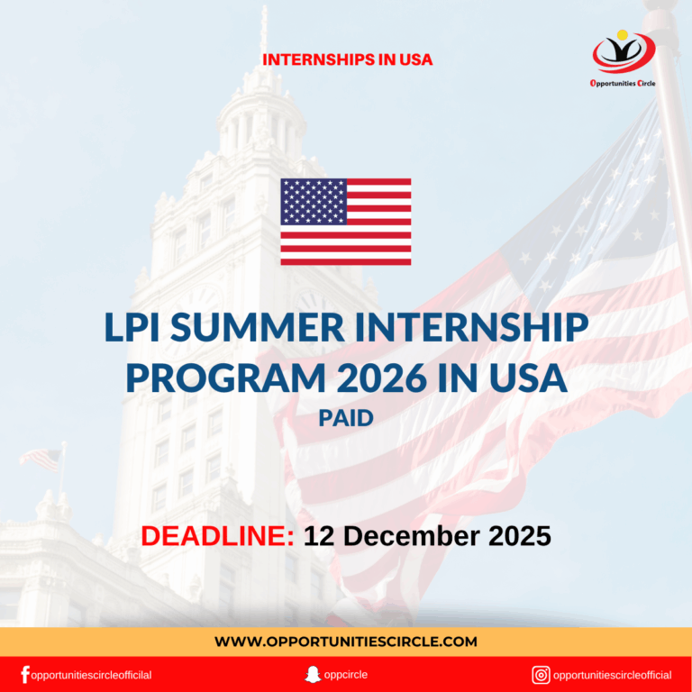 LPI Summer Internship Program 2026 in USA