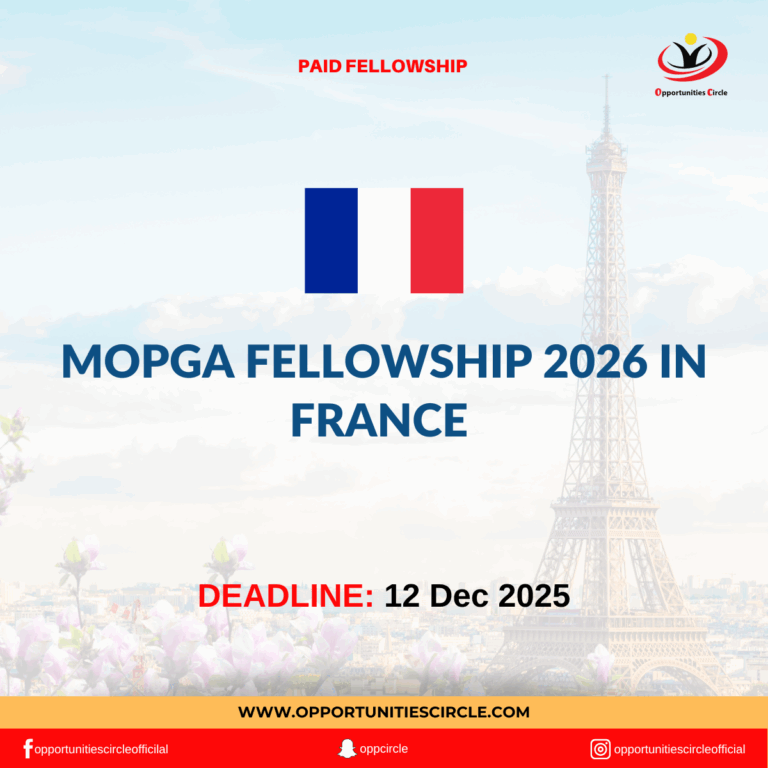 MOPGA Fellowship 2026 in France