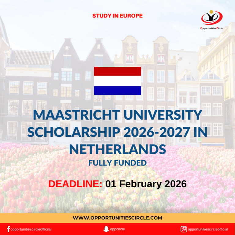 Maastricht University Scholarship 2026-2027 in Netherlands