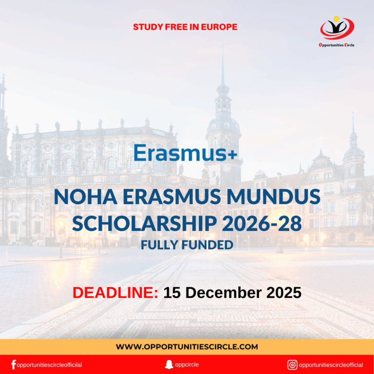 NOHA Erasmus Mundus Scholarship 2026-28
