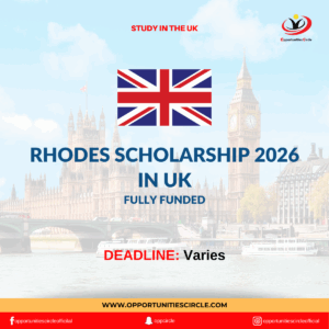 Rhodes Scholarship 2026 in UK