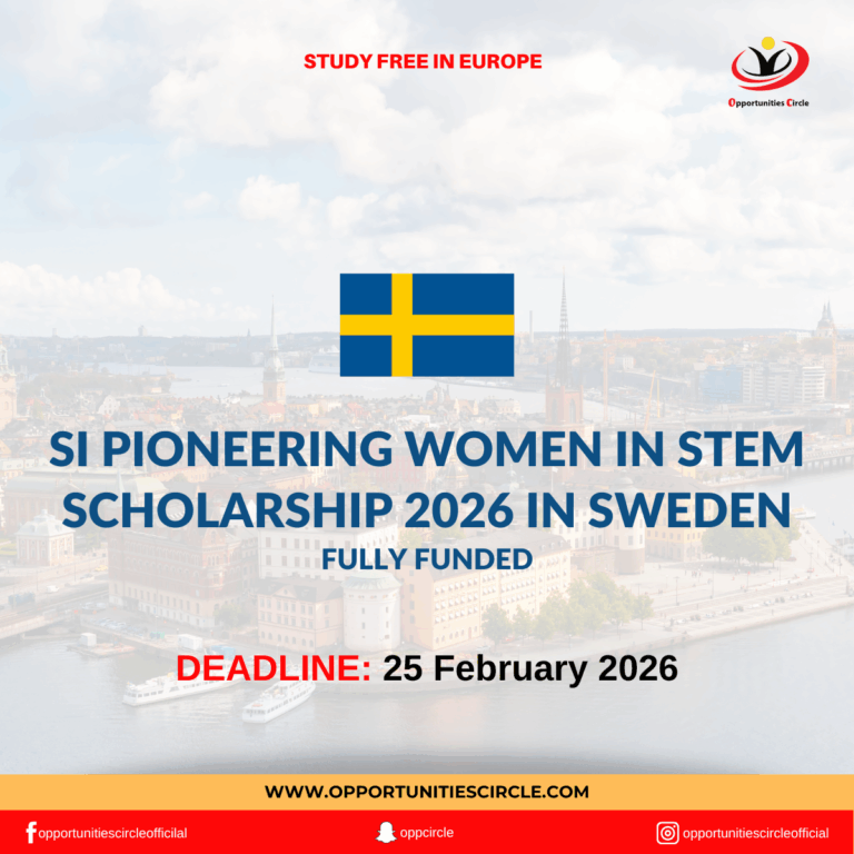 SI Pioneering Women in STEM Scholarship 2026 in Sweden