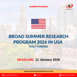 Broad Summer Research Program 2026 in USA