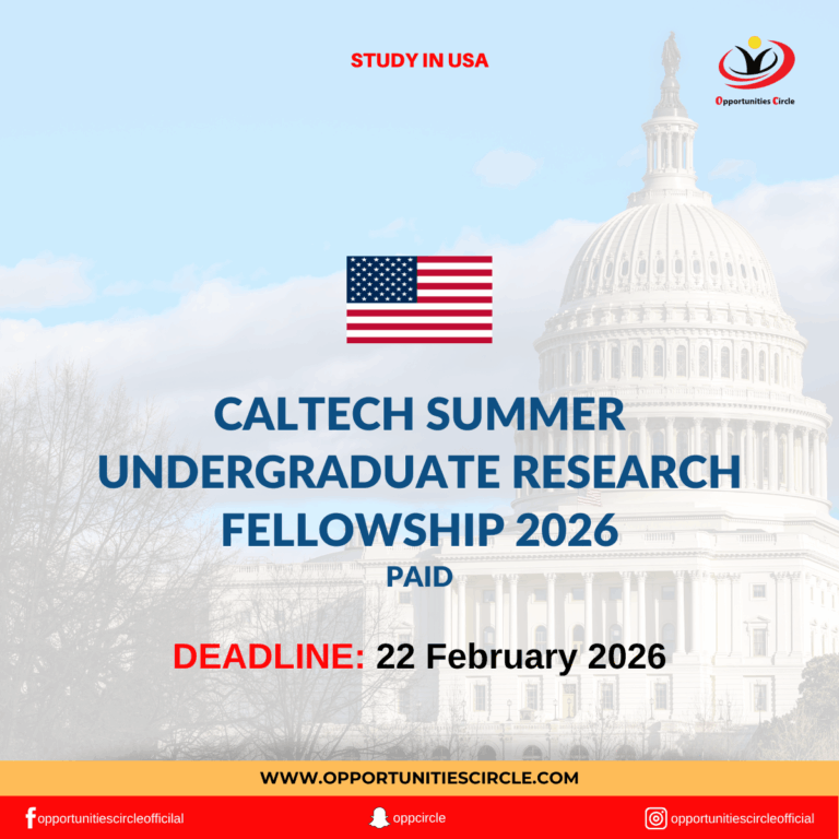 Caltech Summer Undergraduate Research Fellowship 2026