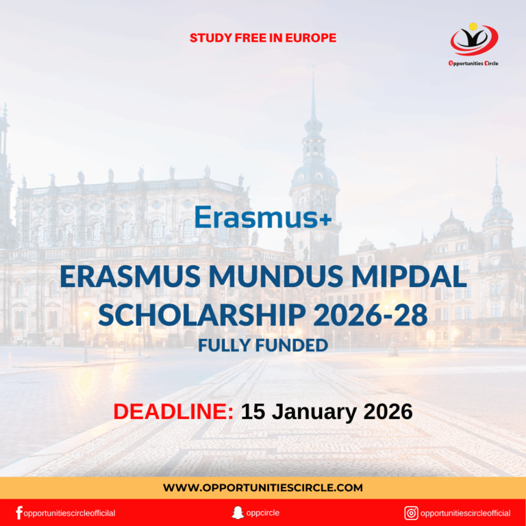 Erasmus Mundus MIPDaL Scholarship 2026-28