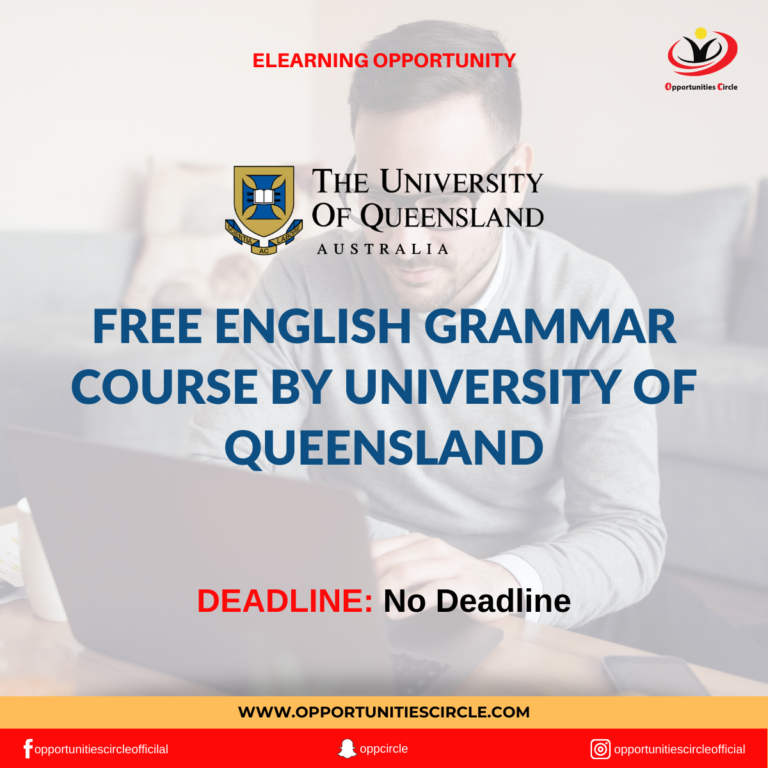 Free English Grammar Course by University of Queensland