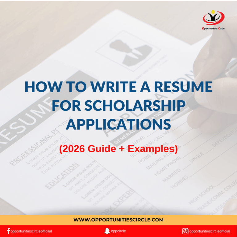 How to Write a Resume for Scholarship Applications (2026 Guide + Examples)