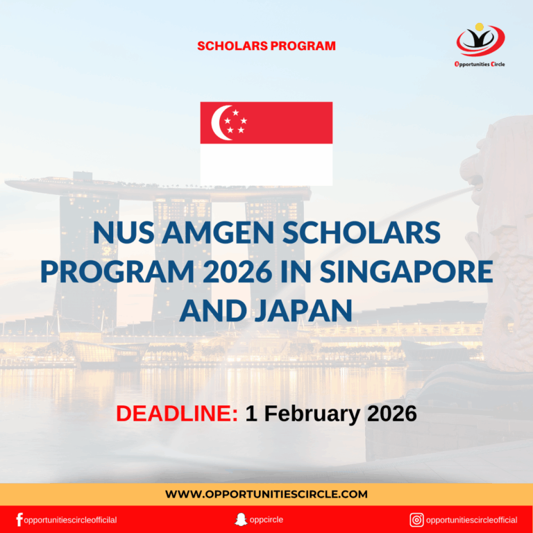 NUS Amgen Scholars Program 2026 in Singapore and Japan