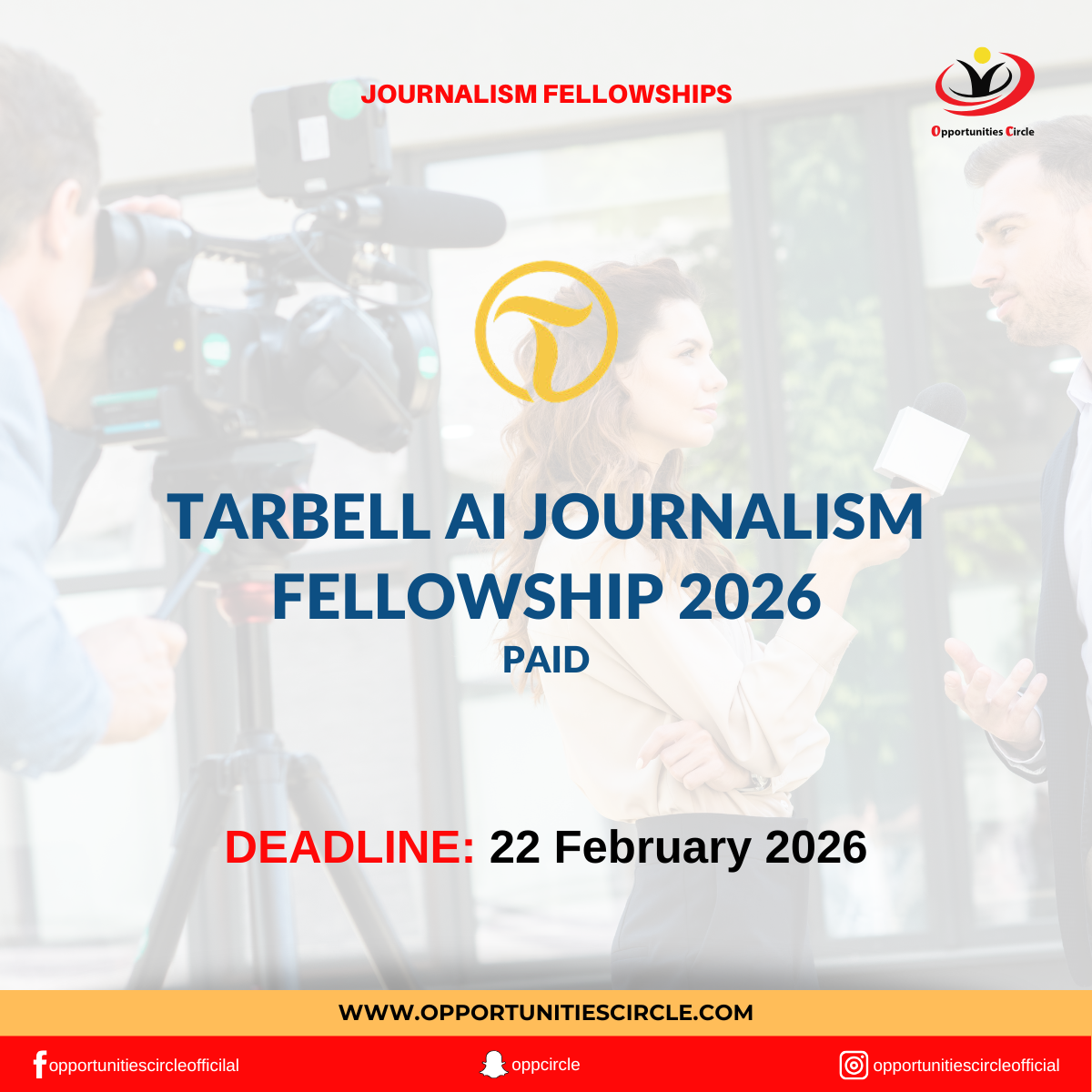 Tarbell AI Journalism Fellowship 2026 - Opportunities Circle