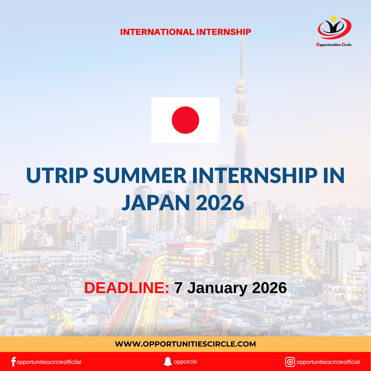 UTRIP Summer Internship in Japan 2026 | Fully Funded - Opportunities Circle