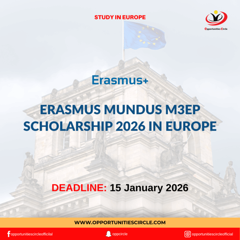 Erasmus Mundus M3EP Scholarship 2026 in Europe