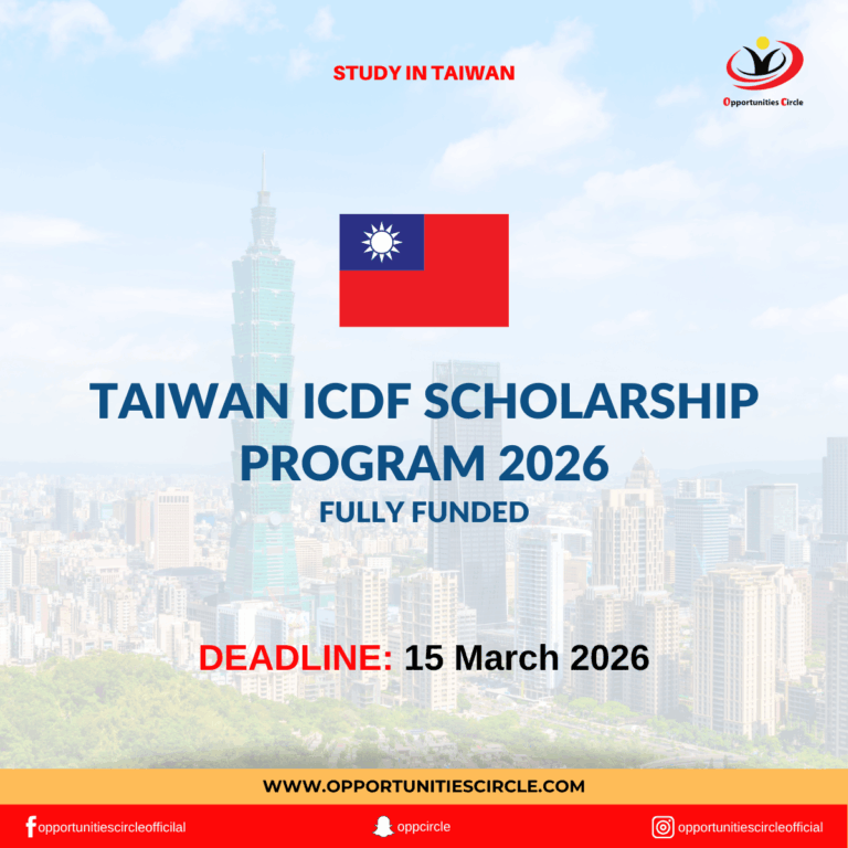 Taiwan ICDF Scholarship Program 2026