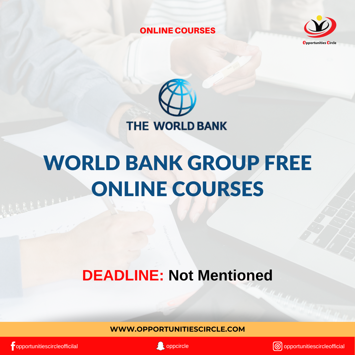 World Bank Group Free Online Courses - Opportunities Circle