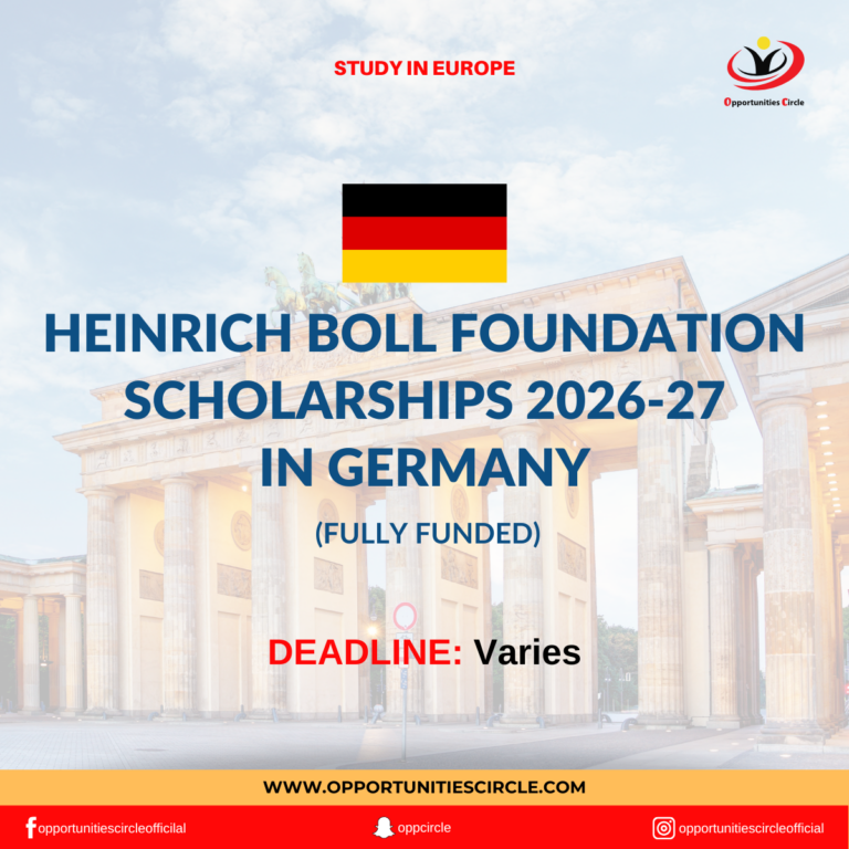 Heinrich Boll Foundation Scholarships 2026-27 in Germany
