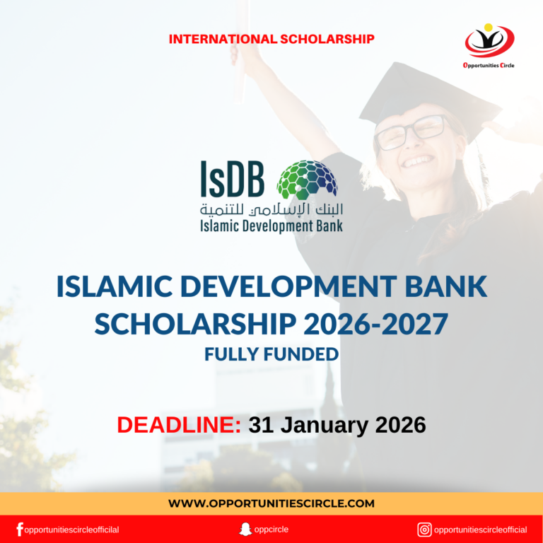 Islamic Development Bank Scholarship 2026-2027