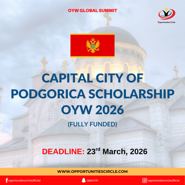Capital City of Podgorica Scholarship OYW 2026