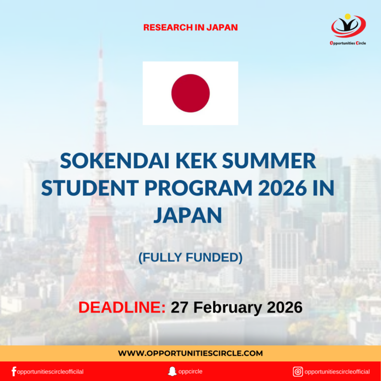 Sokendai KEK Summer Student Program 2026 in Japan