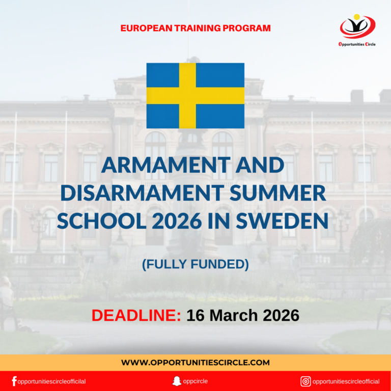 Armament and Disarmament Summer School 2026 in Sweden