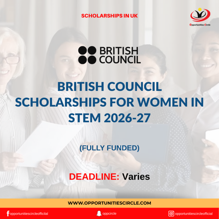 British Council Scholarships for Women in STEM 2026-27