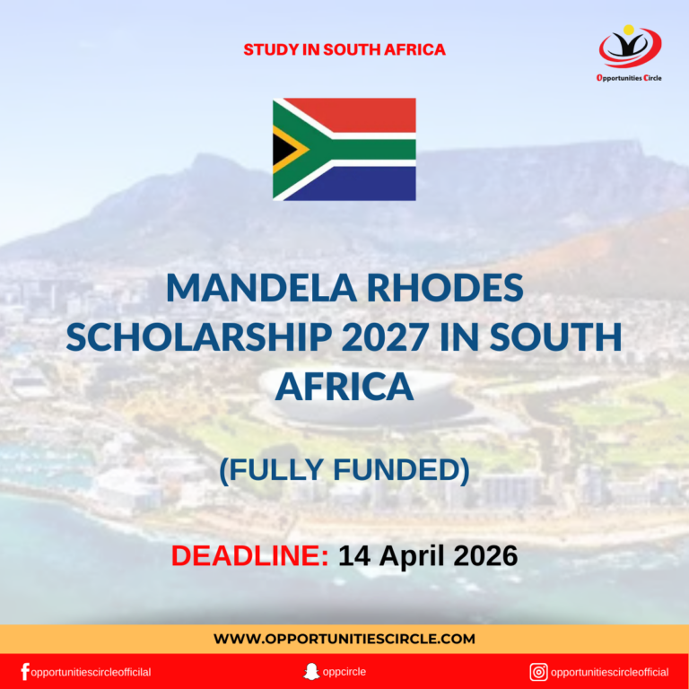 Mandela Rhodes Scholarship 2027 in South Africa | Fully Funded
